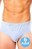 Uniquetrenders Erkek Pamuklu Slip 6'Lı Paket Gri 2XL