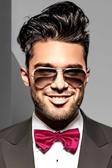 Uniquetrenders Erkek Düz Renk Saten Papyon Açık Mor 