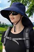 Uniquetrenders Kadın Güneş Korumalı Geniş Siperli Şapka Outdoor Şapka Plaj Şapkası Lacivert Standart