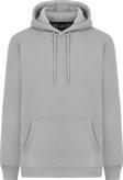 Mysport 5017 Erkek Yumuşacık Kapüşonlu Organik Pamuk Kanguru Cepli Açık Gri Sweatshirt