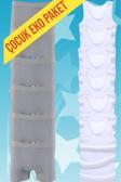 Uniquetrenders Erkek Çocuk İkili Set Pamuklu Penye 6 Atlet 6 Boxer Beyaz - Gri 5-6 Yaş