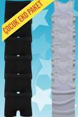 Uniquetrenders Erkek Çocuk İkili Set Pamuklu Penye 6 Atlet 6 Boxer Gri - Siyah 5-6 Yaş