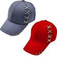 Uniquetrenders Unisex Punk Master Baseball Kep Şapka 2'Li Set Füme - Kırmızı 