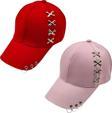Uniquetrenders Unisex Punk Master Baseball Kep Şapka 2'Li Set Kırmızı - Pembe 