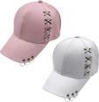 Uniquetrenders Unisex Punk Master Baseball Kep Şapka 2'Li Set Pembe - Beyaz 