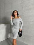 Black Premium Madonna Yaka Kaşkorse Midi Boy Kalem Elbise 1.Sınıf Kaşkorse Kumaş