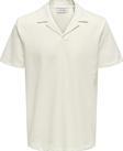 Only & Sons Erkek Onskıan Kendinden Desenli Polo Yaka T-Shirt 22032818 Ekru
