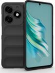 Tecno Spark 20/20C Kılıf Esnek TPU Oyuklu Arka Yüzey Tasarımlı Etnik Silikon Kapak