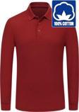 Uniquetrenders Erkek Çocuk Uzun Kol %100 Pamuklu Polo Yaka T-Shirt Günlük Ve Okul Uniforma Okul T-Shirt Bordo 13-14 Yaş