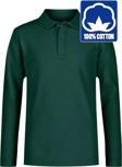 Uniquetrenders Erkek Çocuk Uzun Kol %100 Pamuklu Polo Yaka T-Shirt Günlük Ve Okul Uniforma Okul T-Shirt Haki 11-12 Yaş