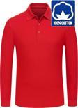 Uniquetrenders Erkek Çocuk Uzun Kol %100 Pamuklu Polo Yaka T-Shirt Günlük Ve Okul Uniforma Okul T-Shirt Kırmızı 11-12 Yaş