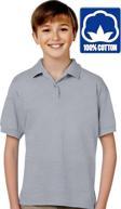 Uniquetrenders Erkek Çocuk %100 Pamuklu Polo Yaka T-Shirt Günlük Ve Okul Uniforma Okul T-Shirt Gri 14-15 Yaş