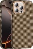 iPhone 16 Pro Max Kılıf M-safe Şarj Özellikli Karbon Fiber Görünümlü Gros Kılıf