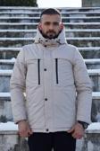 Erkek Polarlı Kürklü Su Ve Rüzgar Geçirmez Kapüşonlu Kışlık Mont & Kaban & Parka