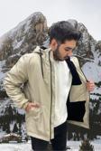 Spor Erkek Kürklü Su Ve Rüzgar Geçirmez Kapüşonlu Mont & Kaban & Parka
