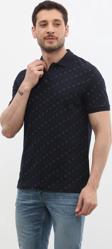 Erkek Polo Yaka Domino Desenli %100 Pamuk Tişört