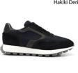 Erkek Lacivert Bağcıklı Hakiki Deri Sneaker