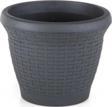 Omnipazar SO-HS04 Plastik Hasır Desenli Dekoratif Saksı 15 Litre No 4