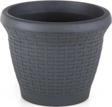Omnipazar SO-HS05 Plastik Hasır Desenli Dekoratif Saksı 25 Litre No 5