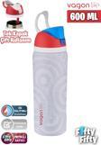 Vagonlife 600 ML Tek Kapak Çift Kullanım Pipetli/Pipetsiz Taşıma Kulplu Çelik Termos -FFVGN044ML600Desenli