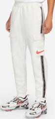 Nike Sportswear Repeat Standart Fit Kesim Şardonlu Kargo Cepli Erkek Eşofman Altı Beyaz