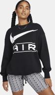 Nike Air Women's Oversized Crew Neck French Terry Sweatshirt Kadın Geniş Kalıp Sweatshirt Siyah