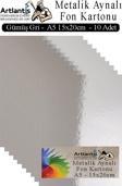 Metalik Aynalı Fon Kartonu 10 lu A5 15x20 cm 1 Paket Okul Sınıf Dekoratif Pırıltılı Folyo Kağıt Dekoratif Anasınıfı Kreş