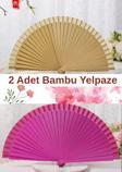 2'li Kaliteli Bambu Yelpaze