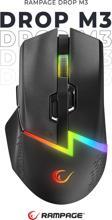 Drop M3 Siyah Rgb Şarjlı Kablosuz 10000dpı 10d Gaming Oyuncu Mouse