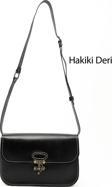 Kadın Siyah Vaketa Hakiki Deri Omuz ve Postacı Çantası