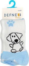 Defne Baby Bebek Külotlu Çorap 004-21 Mavi - Beyaz 12-18 Ay