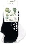 Biorganic Unisex 2'li Kaymaz Çorap 68487 Siyah - Beyaz 12-18 Ay