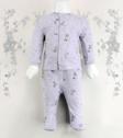 Sebi Bebe 2'li Güllü Raporlu Patikli Pijama Takımı 1110 Lila 0-3 Ay