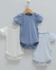 Caramell 3'lü Atlet Body BE1509 Mavi 3-6 Ay
