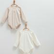 Caramell 2'li Bebek Body BE1431 Bej - Gri 9-12 Ay