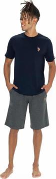 U.S. Polo Assn. Erkek Yuvarlak Yaka Pijama Şort Takım
