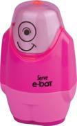 Serve E-Bot Silgili Kalemtıraş Fosforlu Renkler Pembe