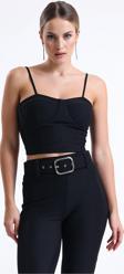 Sense Gloplu Ottman Büstiyer | Bust35268 Siyah