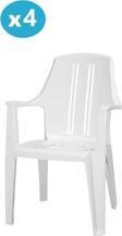Omnipazar MT-GF139 Orbita Plastik Bahçe Balkon Koltuk Sandalye 4'lü Set 