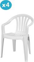 Omnipazar MT-GF101 Carrera Plastik Bahçe Balkon Koltuk Sandalye 4'lü Set 