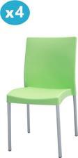 Omnipazar MT-CF875 Vortice Plastik Bahçe Balkon Sandalye 4'lü Set 