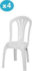 Omnipazar MT-GF193 Foglia Plastik Bahçe Balkon Sandalye 4'lü Set 