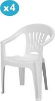 Omnipazar MT-GF141 Zaffiro Plastik Bahçe Balkon Sandalye 4'lü Set 