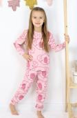 Kız Çocuk Orta Kalınlıkta Basic Baskılı Pijama Takımı