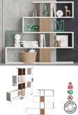 Decormet Karlin Kitaplık Beyaz/Ceviz