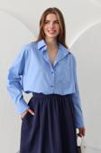 Laluvia Mavi Oversize Gömlek - 5310