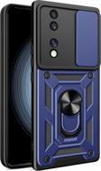 Anka Cep Telefonu Aksesuarları Honor 70 Kılıf Magnetik Standlı Kamera Korumalı Sürgülü Vega Kapak