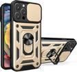 Anka Cep Apple İphone 16 Pro Kılıf Pars Lens Yüzüklü Silikon Magnetik Standlı Kamera Korumalı Kapak