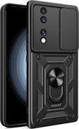 Anka Cep Telefonu Aksesuarları Honor 70 Kılıf Magnetik Standlı Kamera Korumalı Sürgülü Vega Kapak