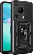 Anka Cep Telefonu Aksesuarları Huawei Pura 70 Ultra Kılıf Magnetik Standlı Kamera Korumalı Sürgülü Vega Kapak